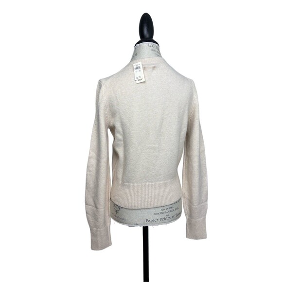 NWT Aerie Super soft Classic Cardigan Beige Embroidered Small - Picture 3 of 8